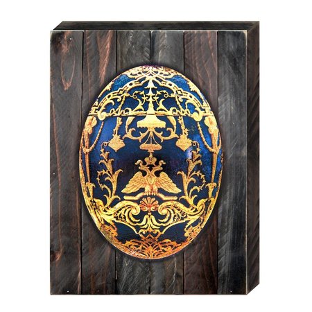 DESIGNOCRACY Faberge Egg Art on Board Wall Decor 9872018